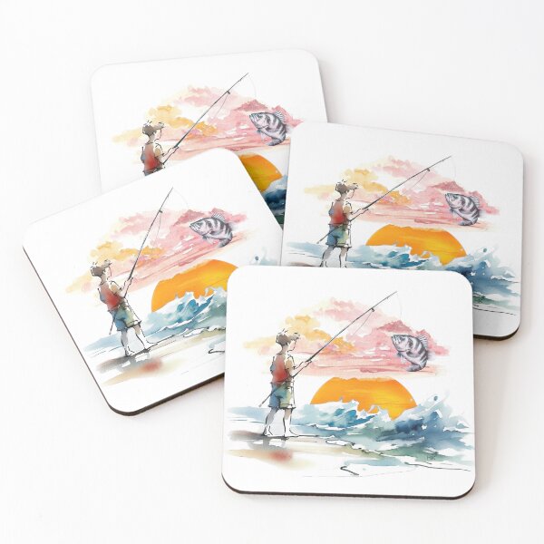 Item preview, Saltwater Sunset Surf Fishing  designed and sold by HausKatz.