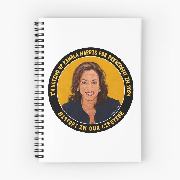 Item preview, I'm Voting VP Kamala Harris for President in 2024 Black & Yellow Orange designed and sold by Neil Feigeles.