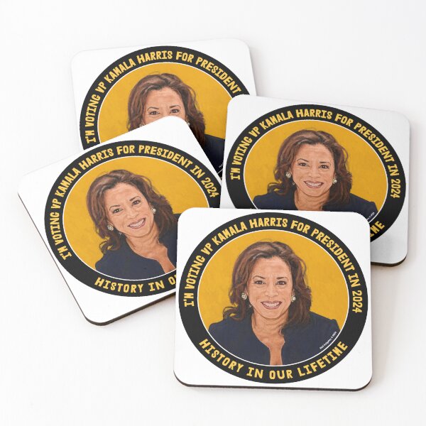 Item preview, I'm Voting VP Kamala Harris for President in 2024 Black & Yellow Orange designed and sold by Neil Feigeles.