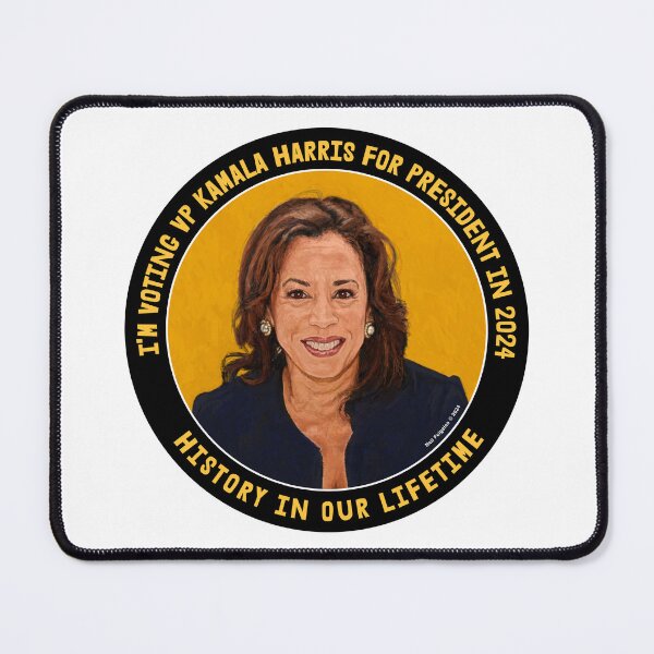 Item preview, I'm Voting VP Kamala Harris for President in 2024 Black & Yellow Orange designed and sold by Neil Feigeles.
