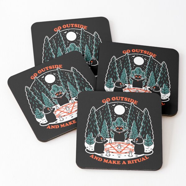 Item preview, Forest Cat Cult - Dark Magic Ritual Funny designed and sold by Studio Mootant.
