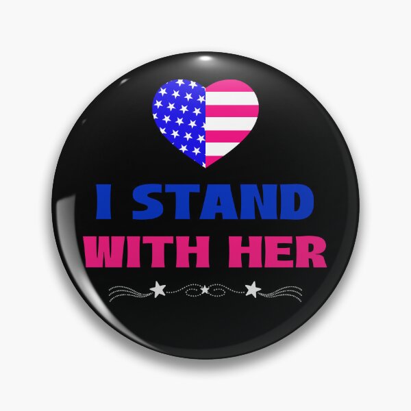 Item preview, I Stand With Her flag heart designed and sold by LewpyG.