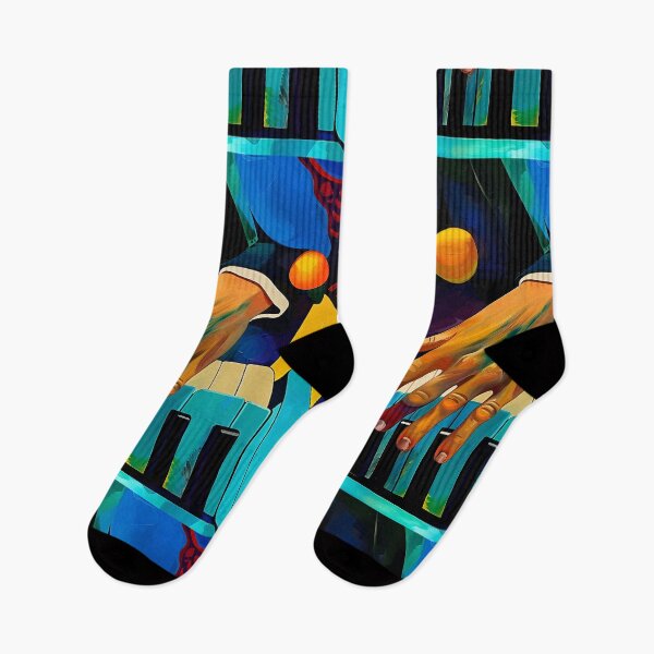 Item preview, Vibrant Colors and Dynamic Brushstrokes - Hands Playing Expressive Melody on Piano in Abstract Generative AI designed and sold by OlfactoART Studio.
