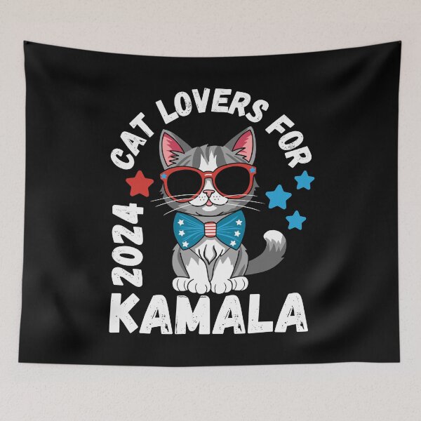 Item preview, Cat lovers for Kamala - election 2024 designed and sold by EvergreenWhimsy.