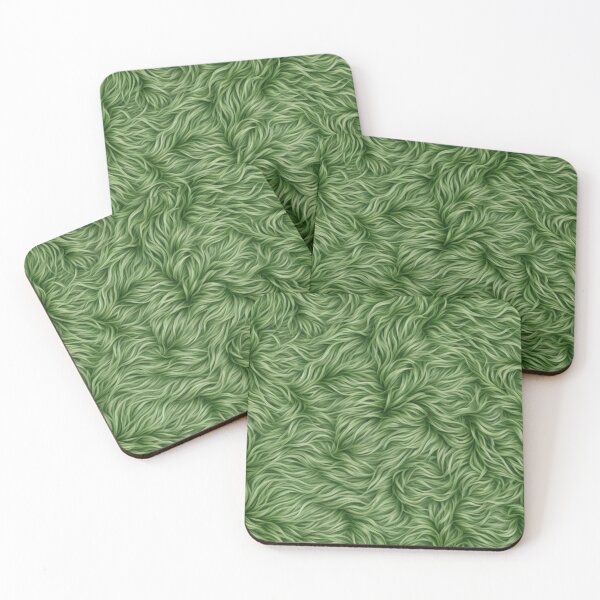 Item preview, Abstract Green Faux Fur Pattern designed and sold by calibrit.