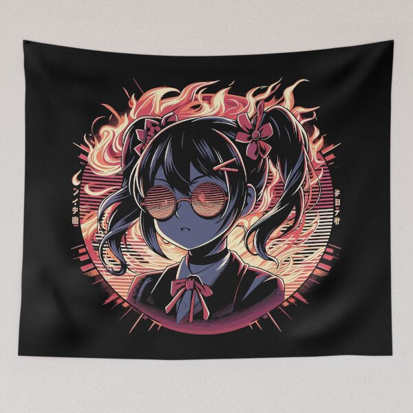 Item preview, Anime School girl on Fire designed and sold by LoFi-OG.