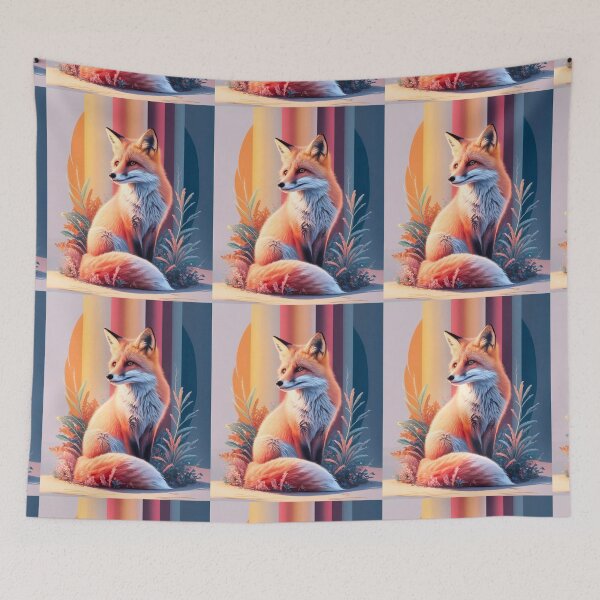Artikelvorschau, Süßer Fuchs. Entzückender Fuchs, Aquarellfuchs, Fuchszeichnung, Blumenfuchs, Fuchsbild entworfen und verkauft von FoxVibes.