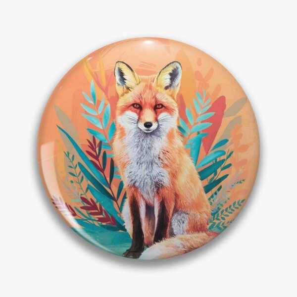 Item preview, Cute Fox. Adorable fox, watercolor fox, fox drawing, floral fox, fox image designed and sold by FoxVibes.