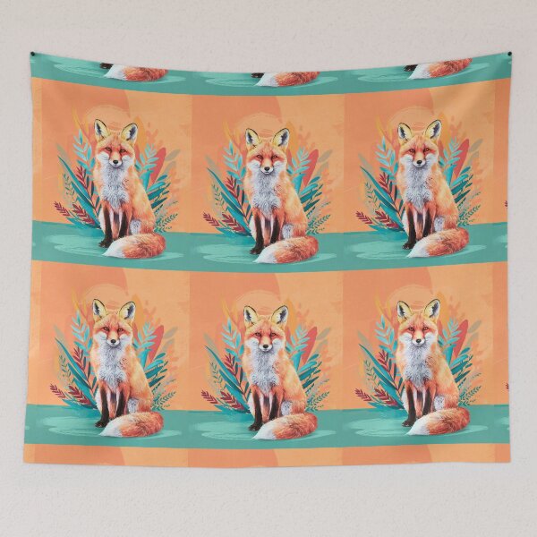 Artikelvorschau, Süßer Fuchs. Entzückender Fuchs, Aquarellfuchs, Fuchszeichnung, Blumenfuchs, Fuchsbild entworfen und verkauft von FoxVibes.