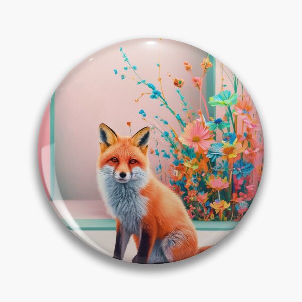 Item preview, Cute Fox. Adorable fox, watercolor fox, fox drawing, floral fox, fox image designed and sold by FoxVibes.