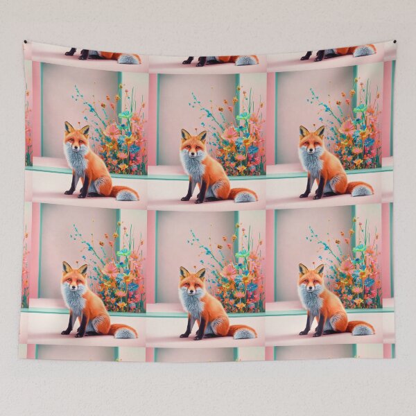 Artikelvorschau, Süßer Fuchs. Entzückender Fuchs, Aquarellfuchs, Fuchszeichnung, Blumenfuchs, Fuchsbild entworfen und verkauft von FoxVibes.