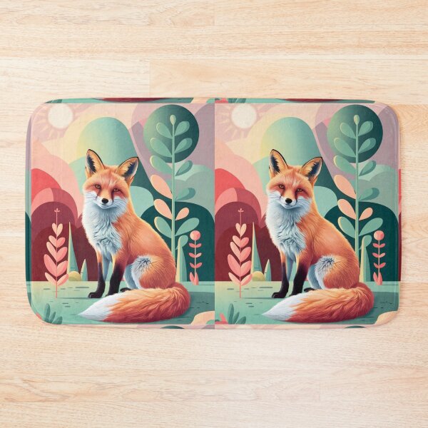 Item preview, Cute Fox. Adorable fox, watercolor fox, fox drawing, floral fox, fox image designed and sold by FoxVibes.