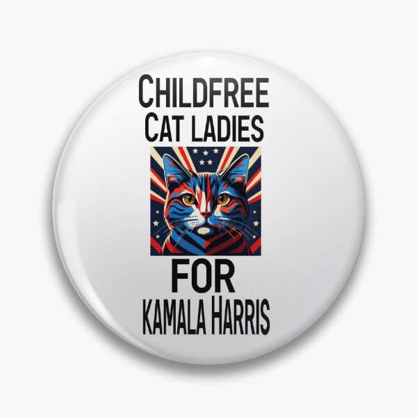 Item preview, Childfree Cat Ladies For Kamala Harris designed and sold by ArtWithHearts11.