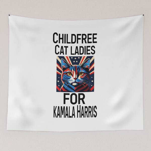 Item preview, Childfree Cat Ladies For Kamala Harris designed and sold by ArtWithHearts11.