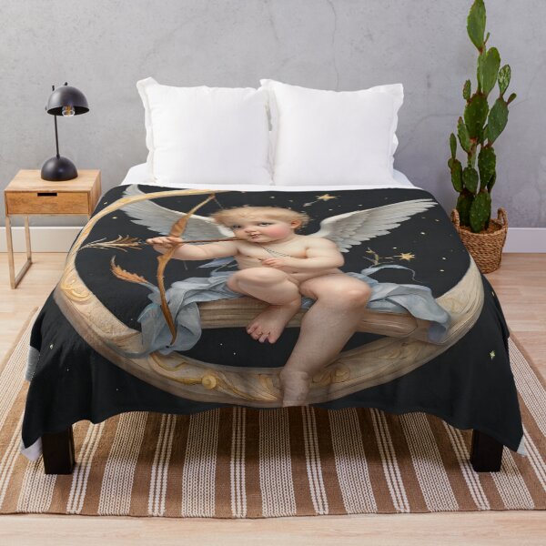 Item preview, Ethereal Cherub on a Crescent Moon designed and sold by BougieSouthern.