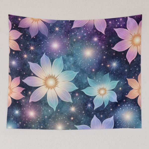 Item preview, Seamless Celestial Flowers - Outer Space designed and sold by JoeZigns81.