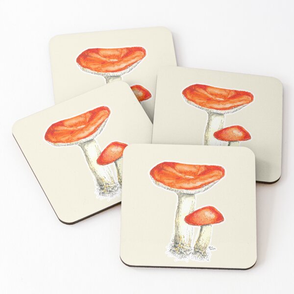 Item preview, Watercolor Emetic Russula/Russula Emetica designed and sold by Brandi Wheeler.