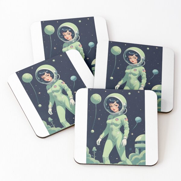 Item preview, Sci Fi Space Babe Pin Up Girl Style with Robot Friend - Art  designed and sold by ShopFanGirl.