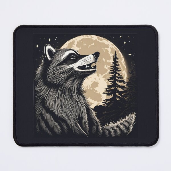 Item preview, Racoon Howling at the Moon designed and sold by AdventureTee.