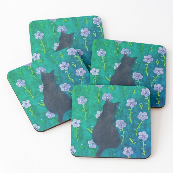 Item preview, Black Cat Dream Garden designed and sold by TFJonesArt.