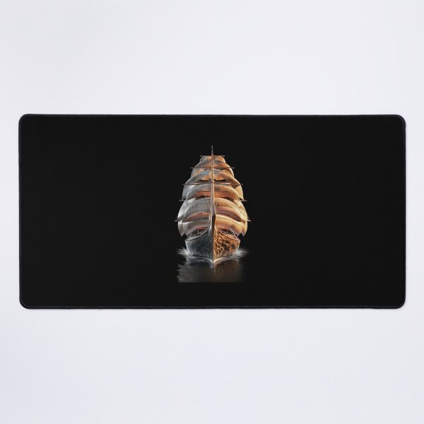 Item preview, A Large Sailing Ship with Multiple Sails, Beautifully Reflecting on the Water’s Surface designed and sold by macadolie.