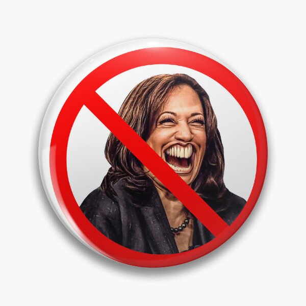 Item preview, Laughing Cartoon Kamala Harris In Forbidden Symbol designed and sold by carolina1.