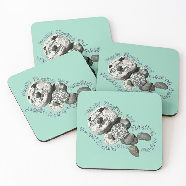 Item preview, Happily Floating, Happily Resting OTTER Rocks designed and sold by JDFehlauer.