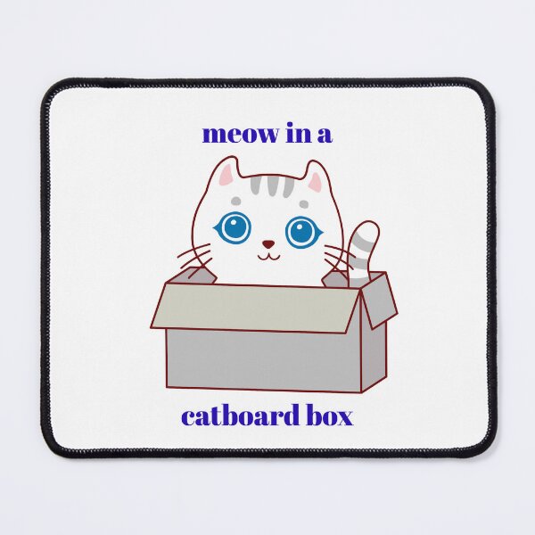 Item preview, Meow in a catboard box designed and sold by WildLadyWood.