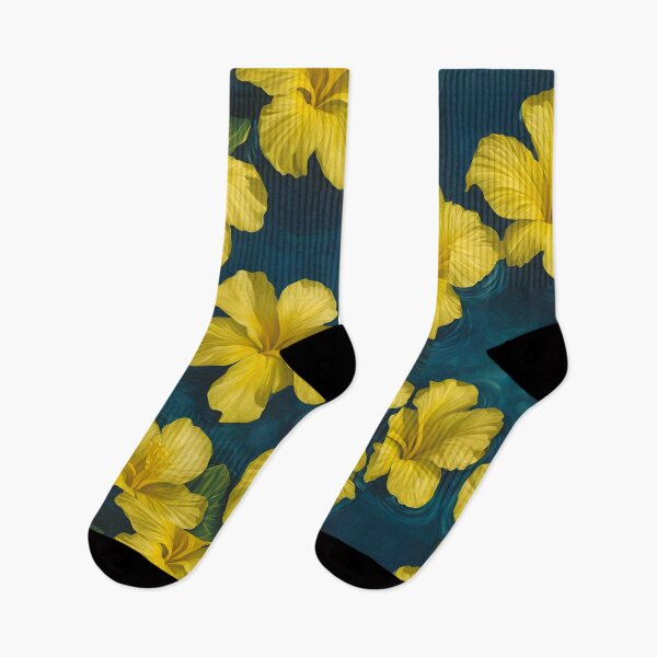 Item preview, Yellow Hibiscus Flower Floating in Water  designed and sold by maplunk.