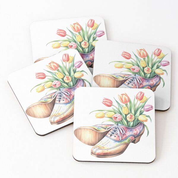 Item preview, Dutch Wooden Shoe with Tulips designed and sold by Nicoart2077.