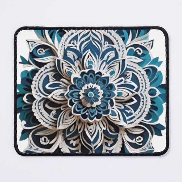 Item preview, singular floral design in blue and silver designed and sold by optimusprime39.