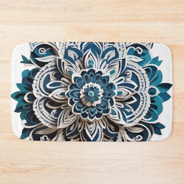Item preview, singular floral design in blue and silver designed and sold by optimusprime39.