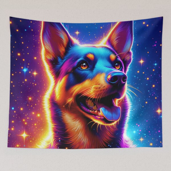 Item preview, Australian Kelpie Abstract Portrait designed and sold by ChaosReigns91.