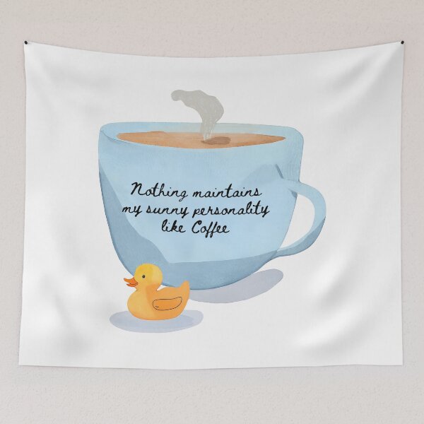Item preview, Nothing maintains my sunny personality like Coffee designed and sold by annmariek2018.