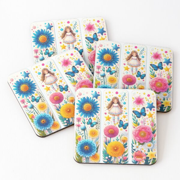 Item preview, whimsical girl in garden designed and sold by aliraweb.