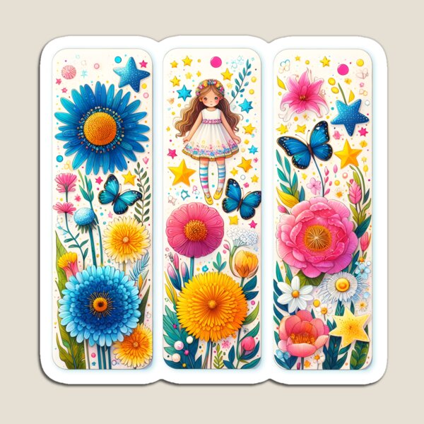 Item preview, whimsical girl in garden designed and sold by aliraweb.