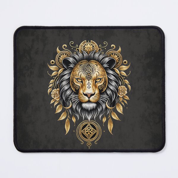 Item preview, Majestic golden lion head with black mane designed and sold by nicky2342.
