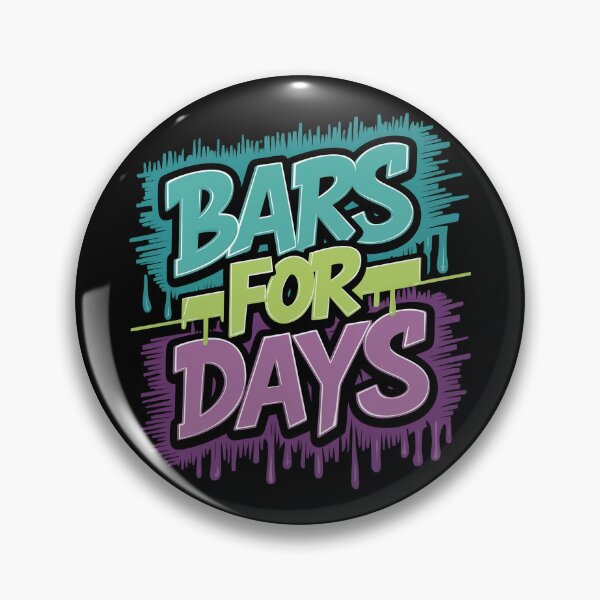 Item preview, Bars for days Hip Hop Legends Tribute to Rap Icons designed and sold by RadDeck.