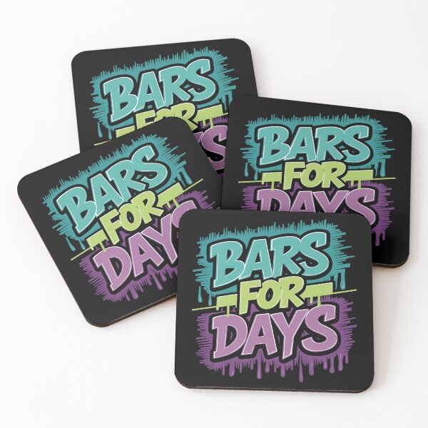 Item preview, Bars for days Hip Hop Legends Tribute to Rap Icons designed and sold by RadDeck.