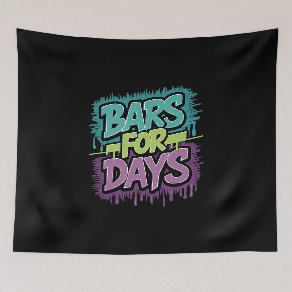 Item preview, Bars for days Hip Hop Legends Tribute to Rap Icons designed and sold by RadDeck.