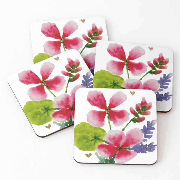 Item preview, Posy Flowers Floral Watercolor Painting designed and sold by Jaana Day.