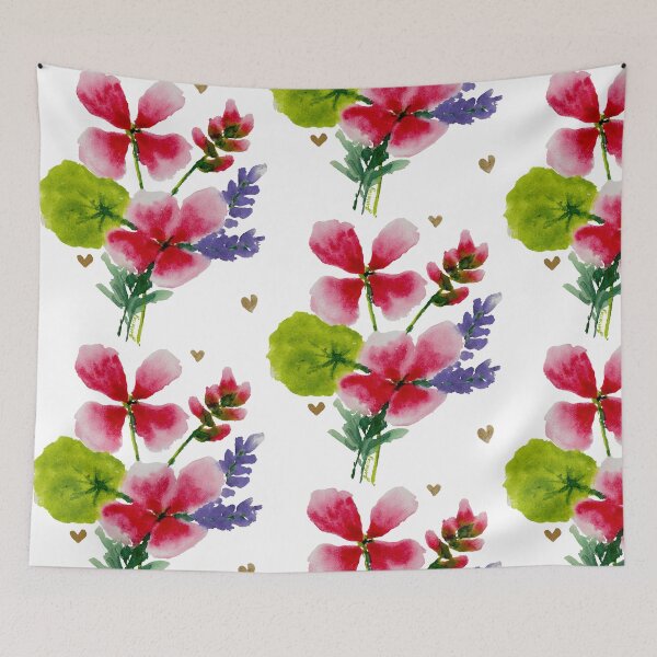 Item preview, Posy Flowers Floral Watercolor Painting designed and sold by Jaana Day.