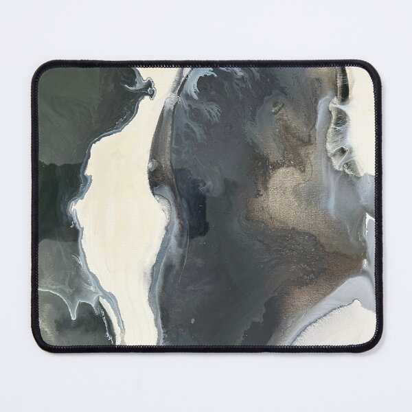 Item preview, Acrylic Pour: Dark Green + Cream designed and sold by mererester.