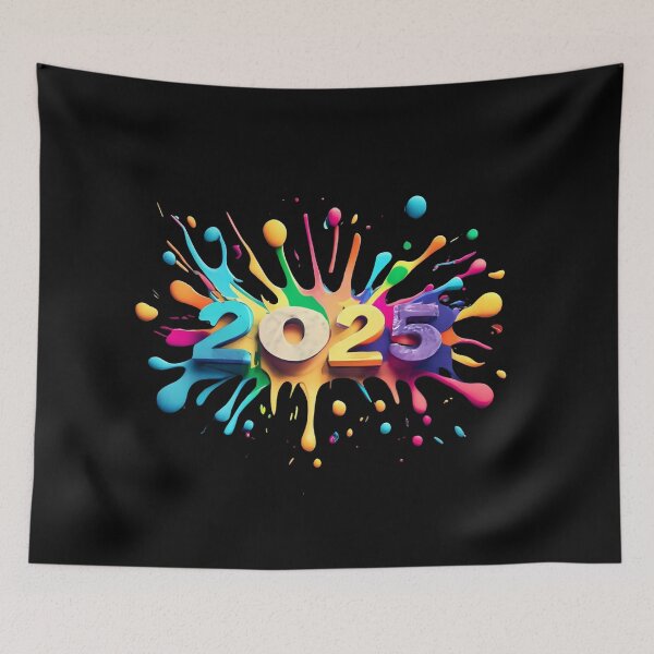 Item preview, 2025 colorful art, new year, watercolor 2 designed and sold by Numbers-Art.