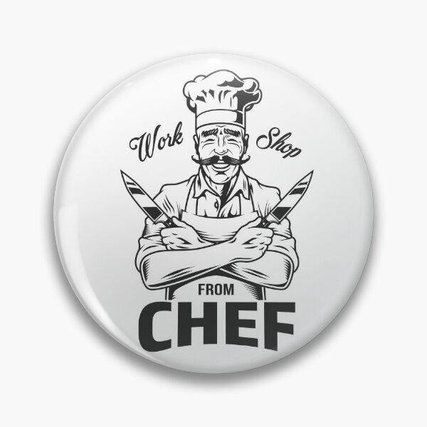 Item preview, A middle-aged Caucasian male chef designed and sold by kiloorartclub.
