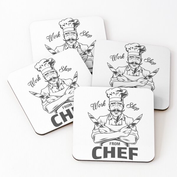 Item preview, A middle-aged Caucasian male chef designed and sold by kiloorartclub.