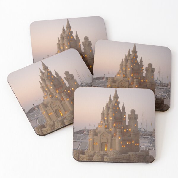 Item preview, Sandcastles with lights on beach  designed and sold by Jennifer Rossen.
