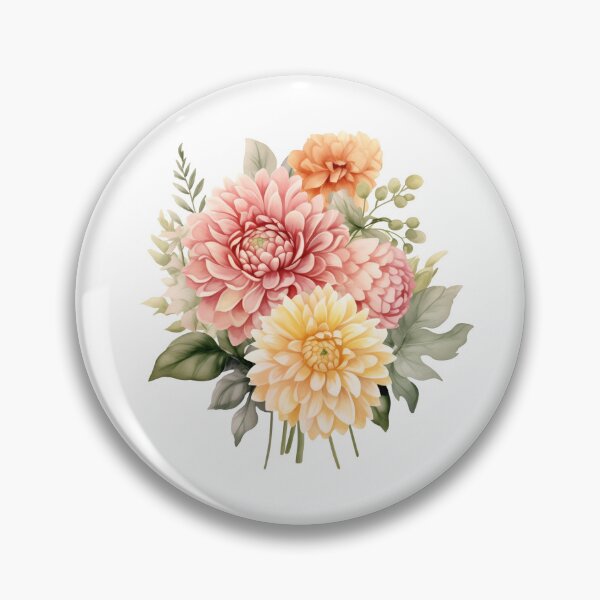 Item preview, Watercolor Floral Composition With Pink And Yellow designed and sold by New-School-Wave.