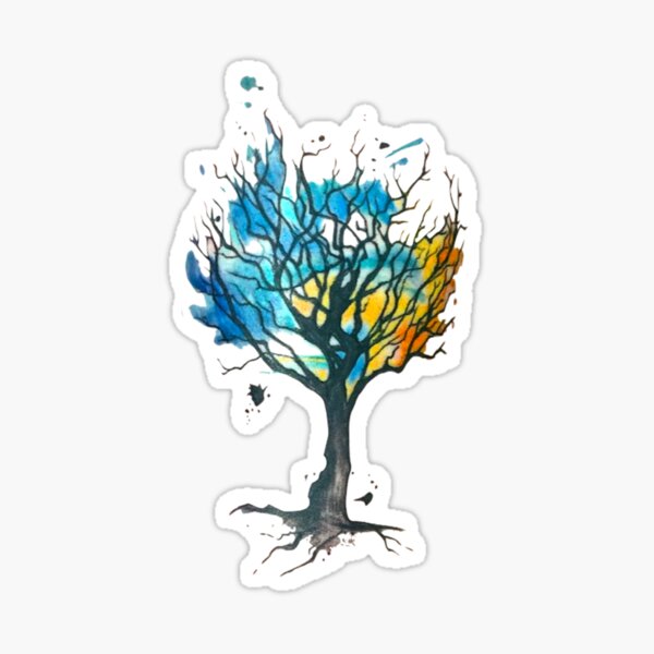 A Tree In The Wind Sticker