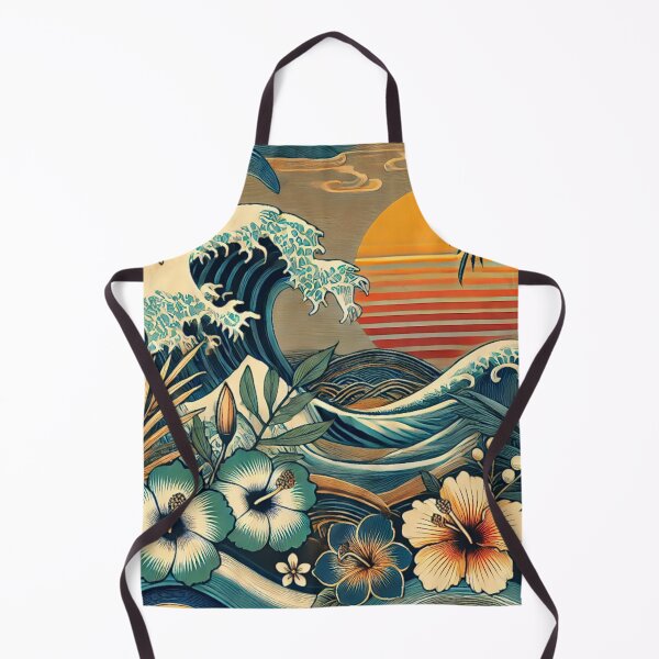Item preview, Sunset Wave Serenade - Tropical Wave Art Print designed and sold by MellowLazy.